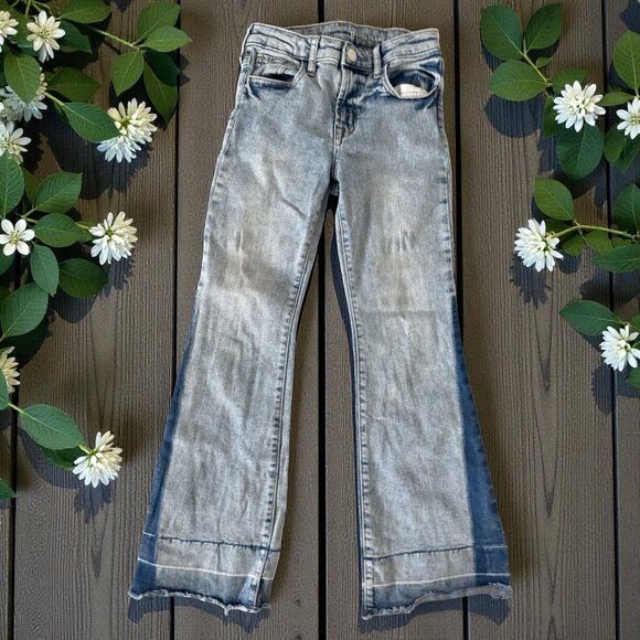 GAP Kids Girls 70's Flare Light Wash Jeans Size 8 - Picture 1 of 9